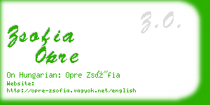 zsofia opre business card